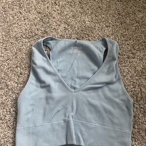 Garage Sky Blue Ribbed Tank Top